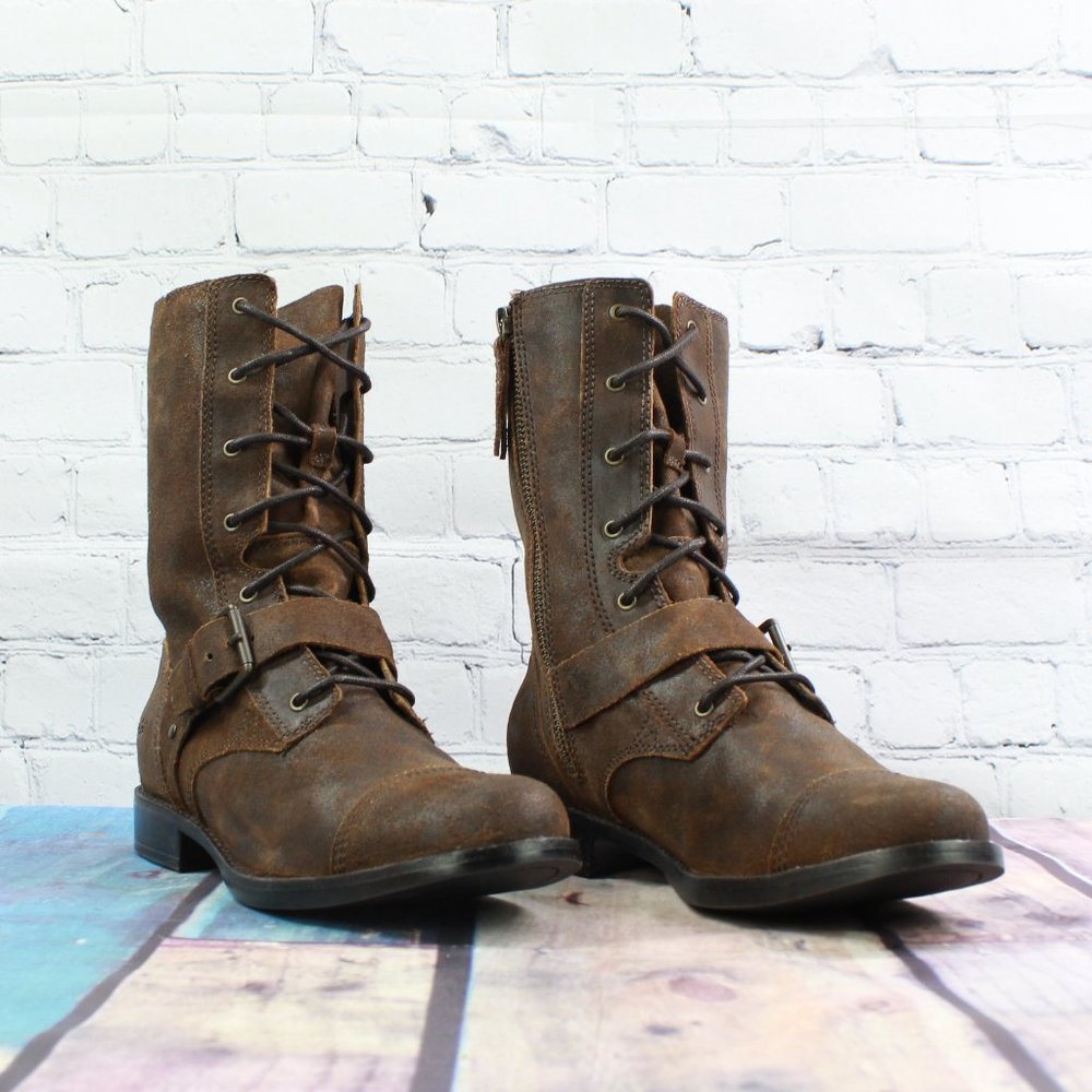 UGG Australia Marela Combat Lace Up Boots Size 8.5 - Picture 3 of 10
